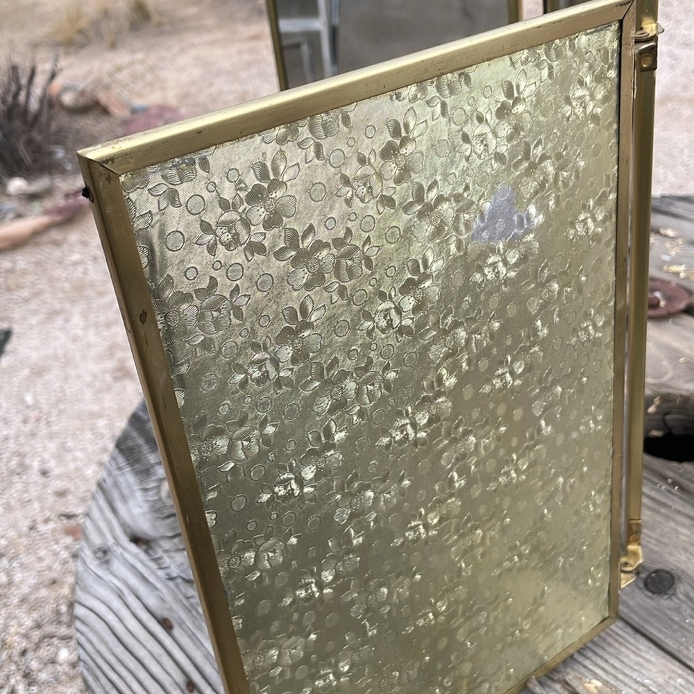 Vintage circa 1920 tri fold mirror 8x10 - Picture 6 of 9